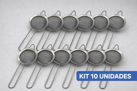Kit 10 Peneiras Inox Michelon 8 cm Kit 10 Peneiras Inox Michelon 8 cm