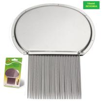 Kit 10 Pente Fino Aço Inox Ferro Piolhos Lêndeas Blister Atacado