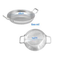 Kit 10 Pergaminho Frigideira Aluminio para Porções 18cm 600 ml ABC