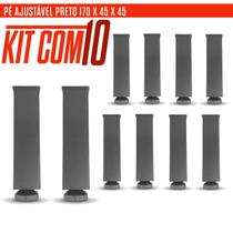 Kit 10 Pés Para Armario Itatiaia Com Regulagem de 17 a 20cm Cinza Kit 10 Pés Para Armario Itatiaia Com Regulagem de 17 a 20cm Cinza