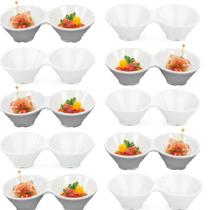 Kit 10 Petisqueira Dupla 2em1 Melamina Premium 150ml Atacado