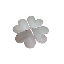 Kit 10 Petisqueiras Coração Branca Plástico Petiscos Festas Kit 10 Petisqueiras Coração Branca Plástico Petiscos Festas