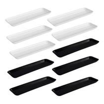 Kit 10 Petisqueiras Retangulares Prato Porta Petisco Grande Kit 10 Petisqueiras Retangulares Prato Porta Petisco Grande