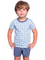 Kit 10 Pijamas Infantil Curto Unissex Estampado Manga Curta