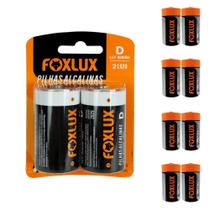 Kit 10 Pilha Alcalina Grande D Foxlux Kit 10 Pilha Alcalina Grande D Foxlux