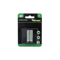 Kit 10 Pilha alcalina ultra AA - blister com 2 peças - green 022-7001