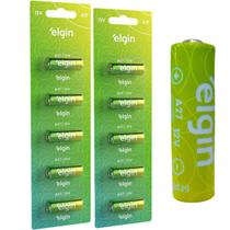 Kit 10 pilhas elgin bateria a27 12 volts alcalina pilha para controle alarme 12v 27a longa duração Kit 10 pilhas elgin bateria a27 12 volts alcalina pilha para controle alarme 12v 27a longa duração