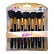 Kit 10 Pincéis Gold Kabuki e Precisão Mandala Kit 10 Pincéis Gold Kabuki e Precisão Mandala