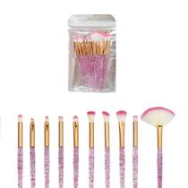 Kit 10 Pincéis Profissionais Glitter para Maquiagem