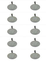 KIT 10 PINGENTE Aço INOX PRATEADO REDONDO SIGNO VIRGEM 2,5cm KIT 10 PINGENTE Aço INOX PRATEADO REDONDO SIGNO VIRGEM 2,5cm