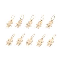 Kit 10 Pingentes de Ouro 18K 750 Menino Menina 1,2cm Kit 10 Pingentes de Ouro 18K 750 Menino Menina 1,2cm