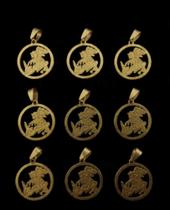 Kit 10 pingentes são Jorge banhados a ouro 18k Kit 10 pingentes são Jorge banhados a ouro 18k