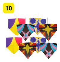 Kit 10 Pipas Seda Festa Junina Brincadeira Infantil Colorida