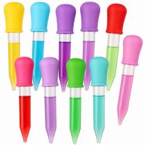 Kit 10 Pipetas Conta Gotas Coloridas