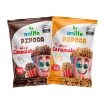 Kit 10 Pipocas Anlife Doce 60gr - Caramelo ou Chocolate Kit 10 Pipocas Anlife Doce 60gr - Caramelo ou Chocolate