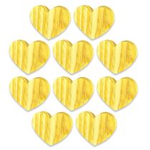 Kit 10 Pires Coração Porta Xícara Copo De Madeira Pinus Mesa