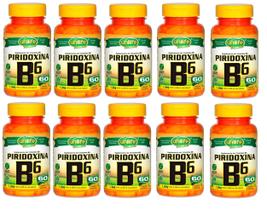 Kit 10 Piridoxina - Vitamina B6 - Unilife - 60 Cápsulas