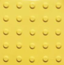Kit 10 Piso Tátil Acessibilidade Alerta 25x25cm em PVC Amarelo