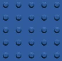 Kit 10 Piso Tátil Acessibilidade Alerta 25x25cm em PVC Azul