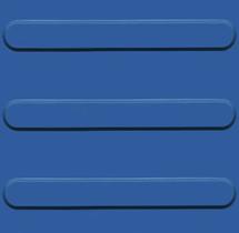 Kit 10 Piso Tátil Acessibilidade Direcional 25x25cm em PVC Azul