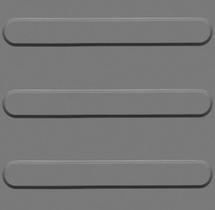 Kit 10 Piso Tátil Direcional 25x25cm em PVC Cinza