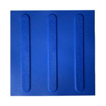 KIT 10 PISO TÁTIL DIRECIONAL AZUL TEXTURIZADO PVC 25x25CM