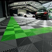 KIT 10 PISOS ESTRADO PRETO MODULAR GARAGEM DETAIL ESTETICA AUTOMOTIVA 33x33