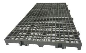 Kit 10 Pisos Plastico Cinza Estrado 50X25Cm