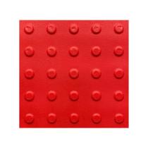 Kit 10 Pisos Tatil Alerta Vermelho Texturizado Pvc 25X25Cm Kit 10 Pisos Tatil Alerta Vermelho Texturizado Pvc 25X25Cm