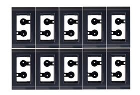Kit 10 Placa 1 Posto Preto Para Moveis Liz - Tramontina Kit 10 Placa 1 Posto Preto Para Moveis Liz - Tramontina
