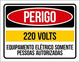 Kit 10 Placa 220 Volts Somente Pessoautorizadas36X46