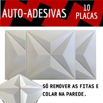 Kit 10 Placa 3d Auto Adesiva 50x50 Revestimento Parede Teto - VITAL DECOR