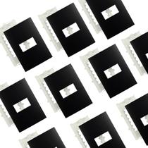 Kit 10 placa 4x2 1 posto c/ suporte ebony clean margirius