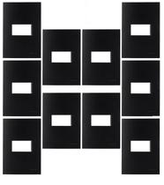 Kit 10 placa 4x2 1 posto c/ suporte ebony clean margirius