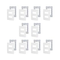 Kit 10 Placa 4X2 2 Mód S730121274 Gamma Silver Orion Schneid Kit 10 Placa 4X2 2 Mód S730121274 Gamma Silver Orion Schneid