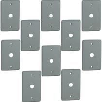 Kit 10 Placa 4x2 Furo Central Silentoque Pial 8508 Cinza