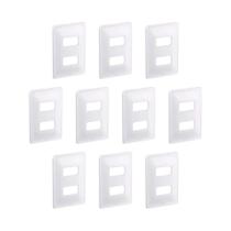 Kit 10 Placa 4X2 P 2 Mód Branco C Suporte Zeffia Pial 680182