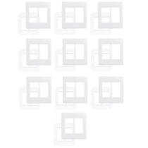 Kit 10 Placa 4x4 Com Suporte P/ 6 Modulo Habitat Branco 3643 Kit 10 Placa 4x4 Com Suporte P/ 6 Modulo Habitat Branco 3643
