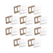 Kit 10 Placa 4X4 P 4 Mód Branco Zeffia C Suporte Pial 680175 Kit 10 Placa 4X4 P 4 Mód Branco Zeffia C Suporte Pial 680175