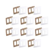 Kit 10 Placa 4X4 P 6 Mód Branco Zeffia C Suporte Pial 680177 Kit 10 Placa 4X4 P 6 Mód Branco Zeffia C Suporte Pial 680177