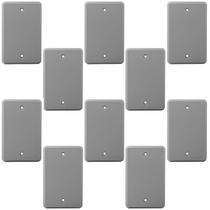 Kit 10 Placa Acabamento 4x2 Cega Cinza Silentoque Pial 8510