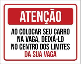 Kit 10 Placa Ao Colocar Carro Na Vaga Condomínio 36X46