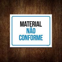 Kit 10 Placa Azul Sinalização - Material Não Conforme