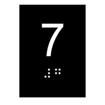 Kit 10 placa braile batente de elevador 7x5cm