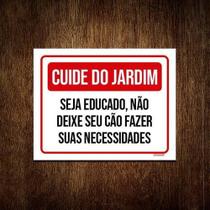 Kit 10 Placa Cuide Do Jardim Seja Educado Necessidades Verm Kit 10 Placa Cuide Do Jardim Seja Educado Necessidades Verm