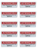 KIT 10 Placa DE Sinalização ATENCAO USO OBRIGATORIO DE EPIS KIT 10 Placa DE Sinalização ATENCAO USO OBRIGATORIO DE EPIS