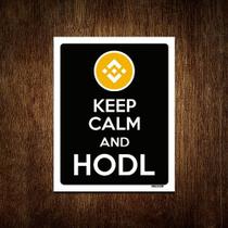 Kit 10 Placa Decoraçao - Keep Calm Hodl Hold Bnb