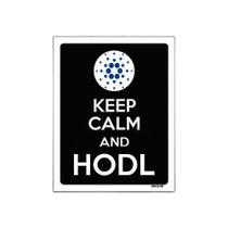 Kit 10 Placa Decoraçao - Keep Calm Hodl Hold Cardano Ada