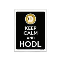 Kit 10 Placa Decoraçao - Keep Calm Hodl Hold Dogecoin Doge