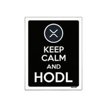 Kit 10 Placa Decoraçao - Keep Calm Hodl Hold Ripple Xrp